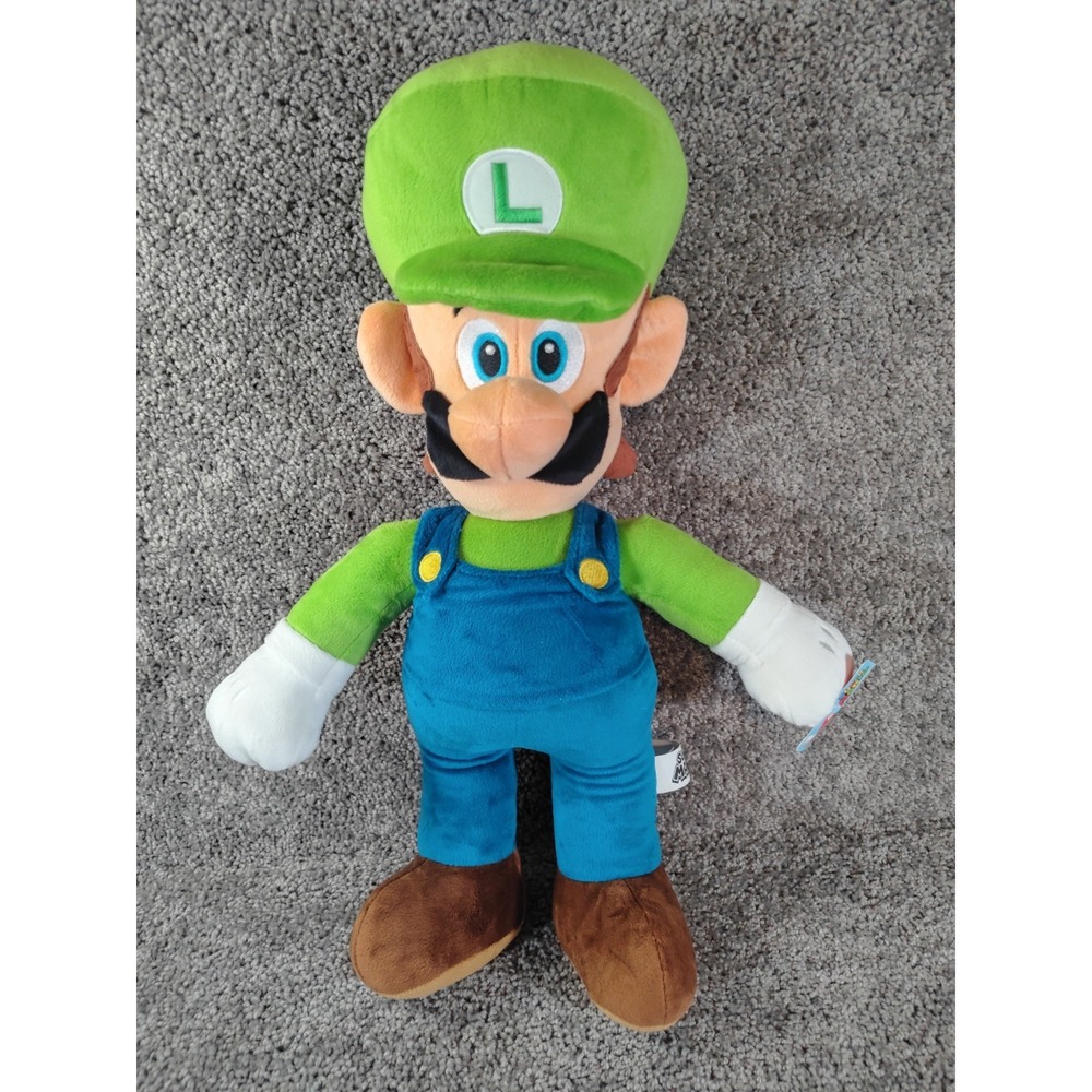 Super Mario Luigi 20 Inch Jumbo Plush Jakks Pacific 2021 Nintendo